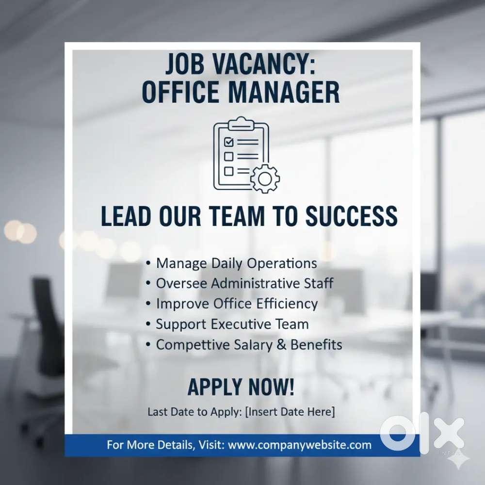 Office Manager For Girl's and female