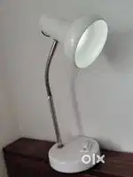 Mettalic White Study Table Lamp