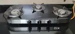 Elica 3 burner glass top stove auto ignition