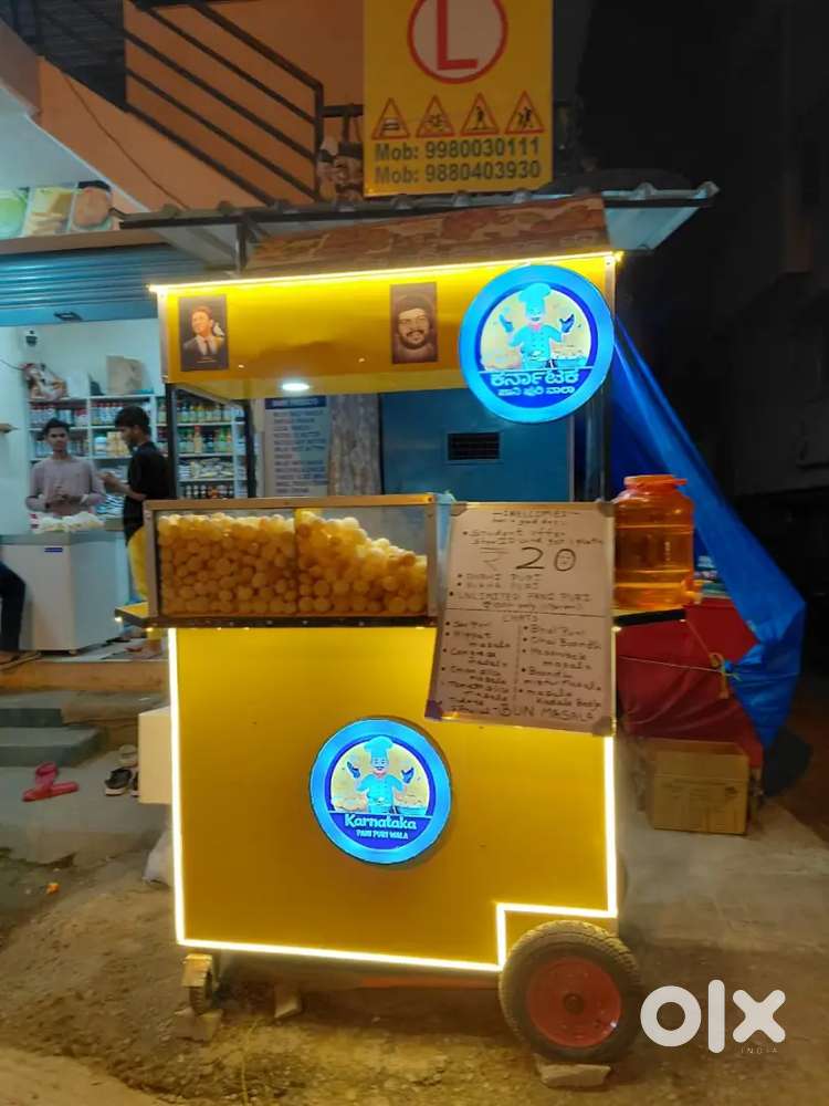 Cart Food cart for sale  (chatscart)   karnataka pani puri wala cart