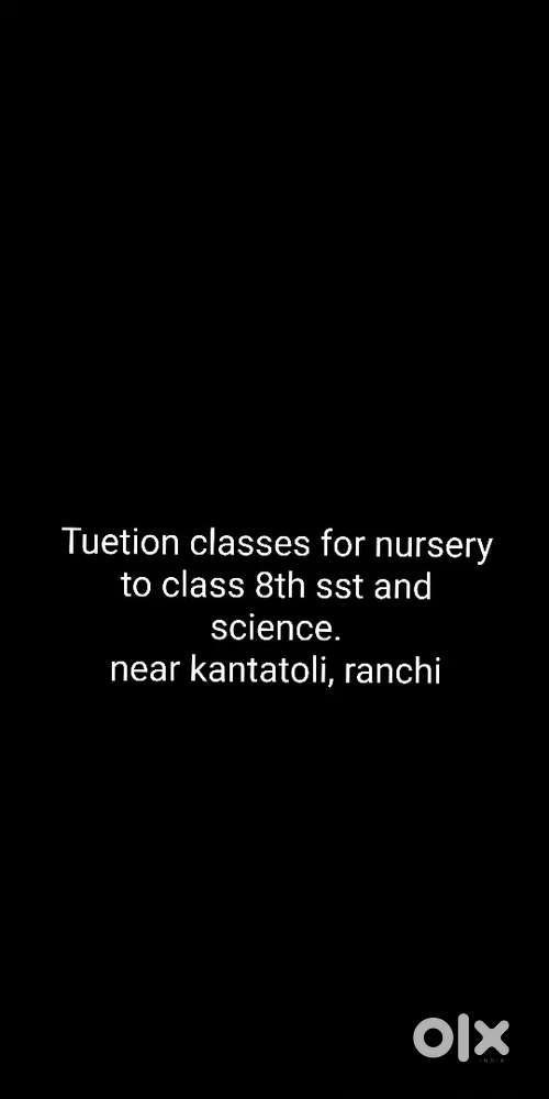 Tution classes for nursery to 8th
