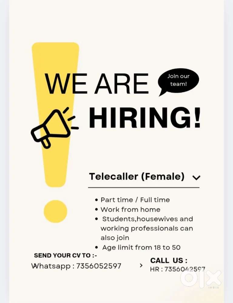 Telecalling Job Vacancy (ladies only)