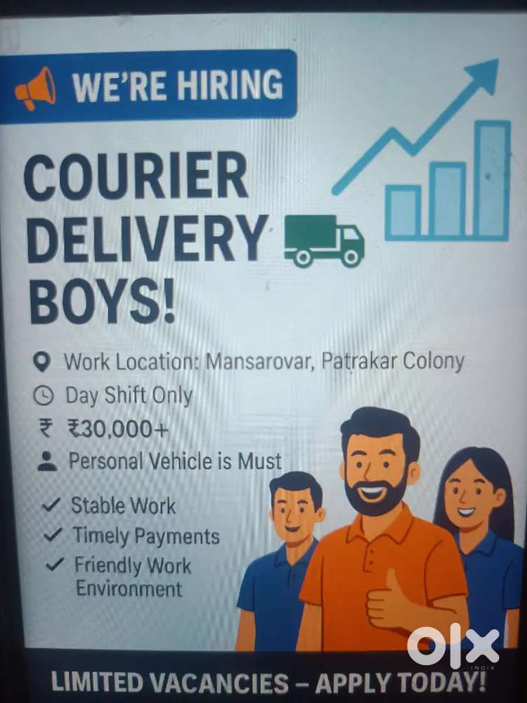 Courier delivery boys required