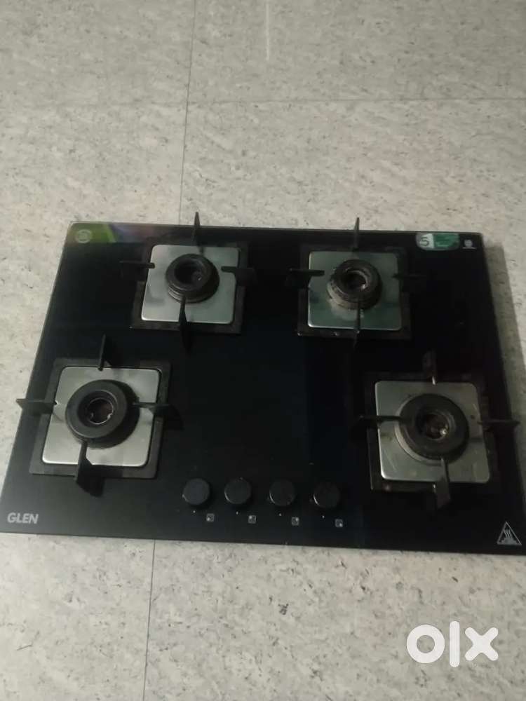 Glen 4 burner glass gas auto ignition