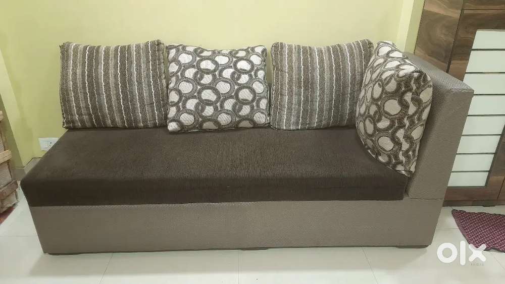 L shaped Sofa cum bed with storage