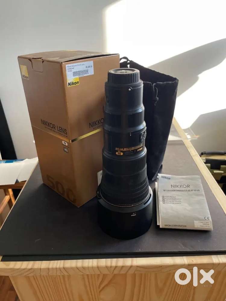 NIKKOR AFS 500mm f5.6E Pf ED VR Prime Lens w Wimberley Foot