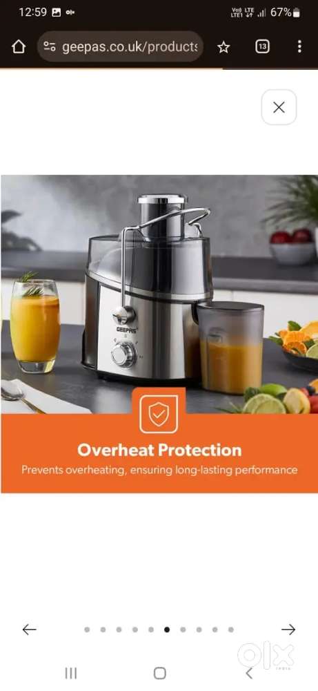GEEPAS Centrifugal Juicer