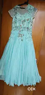 Pastel blue gown