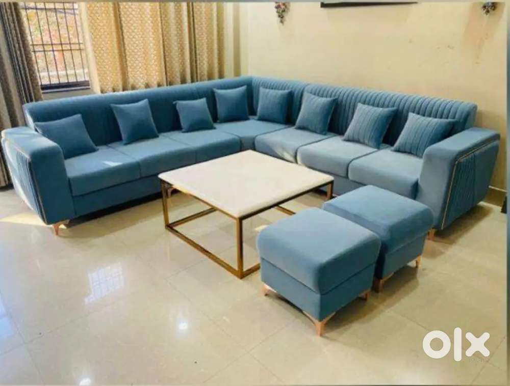 Luxury design l shape corner sofa set 3year warranty