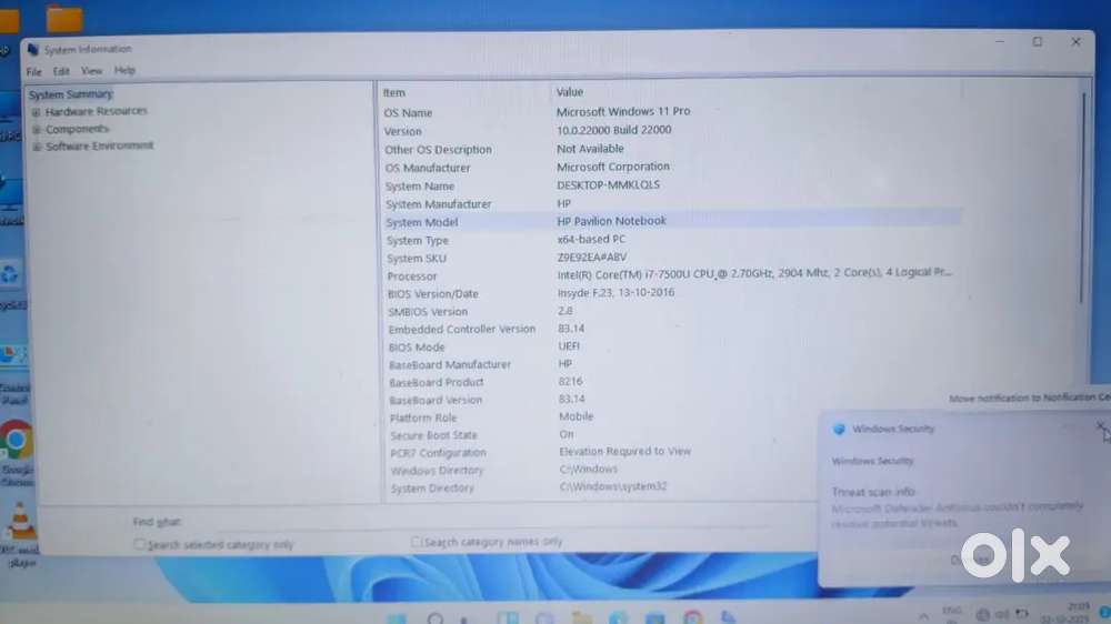 Hp laptop i7 7th gen