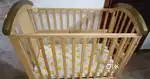 Babyhug cradle with mosquito net , office Chair and a folding table