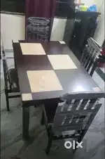 4 CHAIRS DINING TABLE AVAILABLE IN STARF FURNITURE