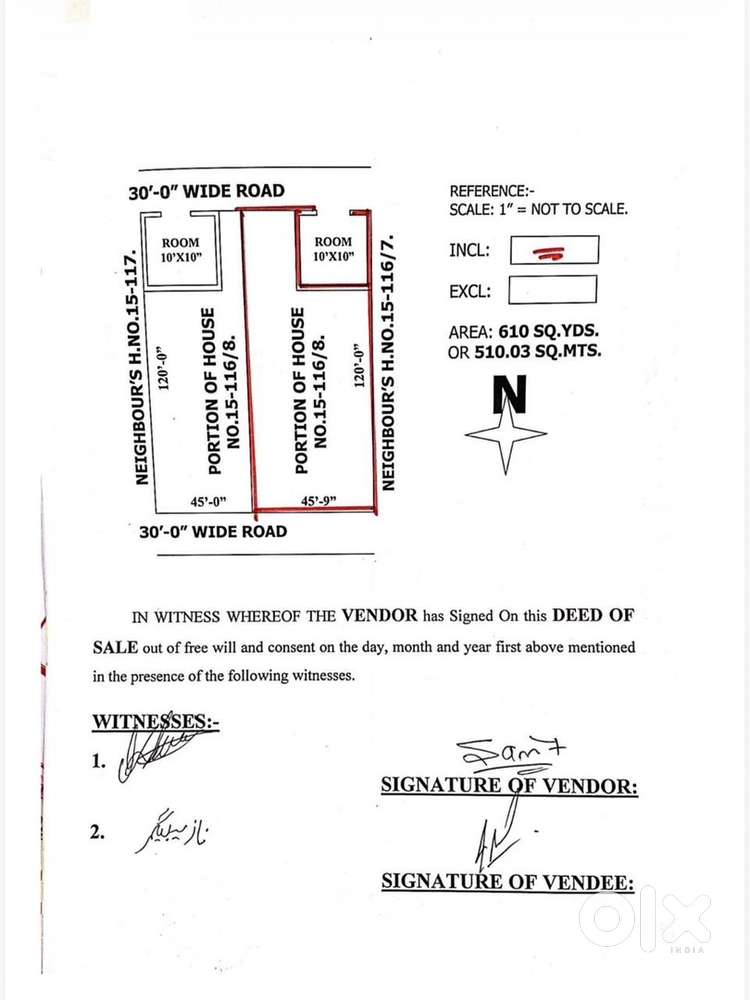 610 sqyds plot 2 side road 30Ft shaheen nagar baba nagar