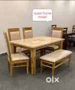4 seater dining table with bench available in Starf Furniture