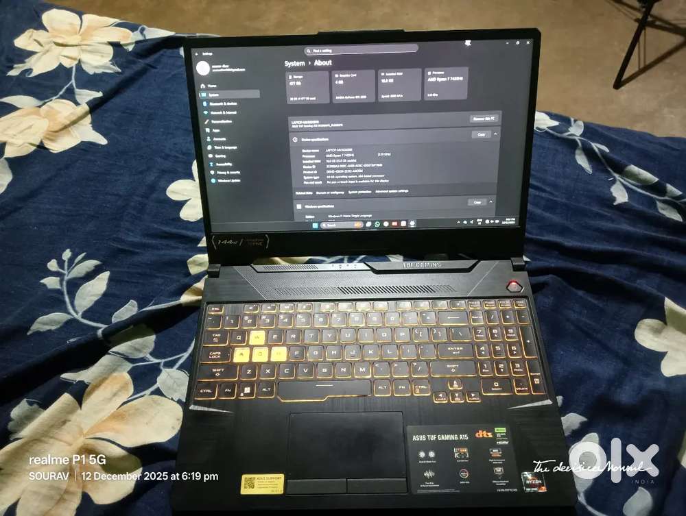 ASUS tuf A15 Gaming Laptop