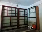ALUMINIUM RACK AND TABLE   (NOT USED )GLASS &FRAME
