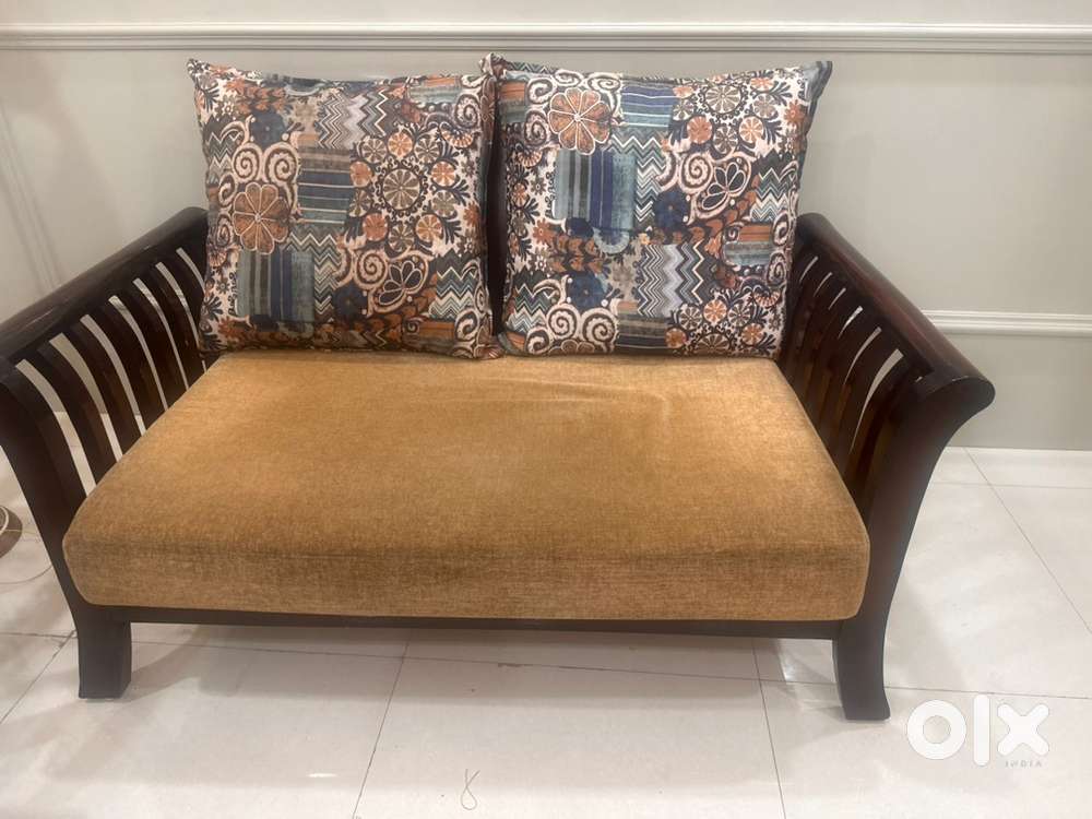 2 Seater wooden sofa