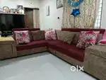 L shape big size sofa