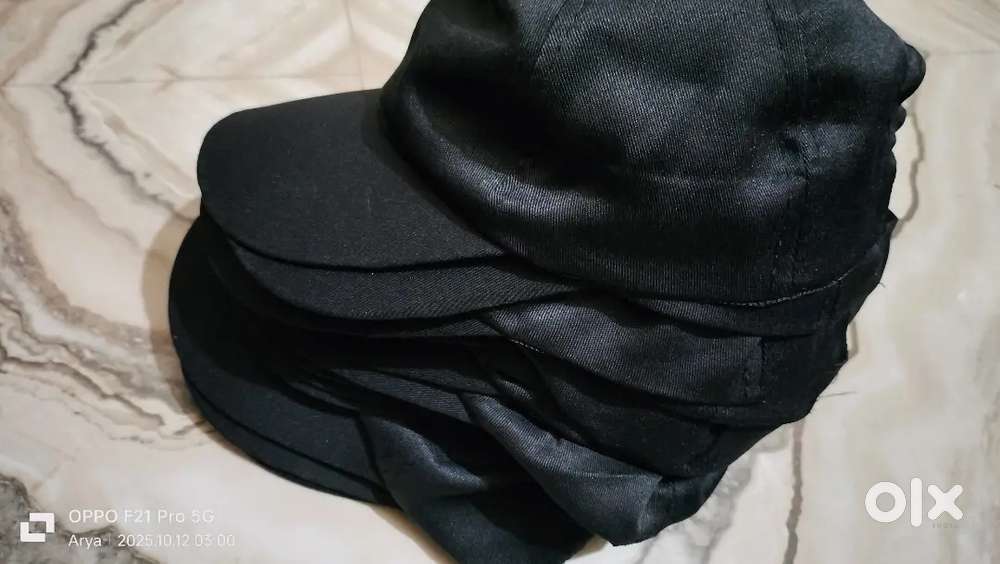 Official Black Cap For Multipupore Use Like security Housekeeping