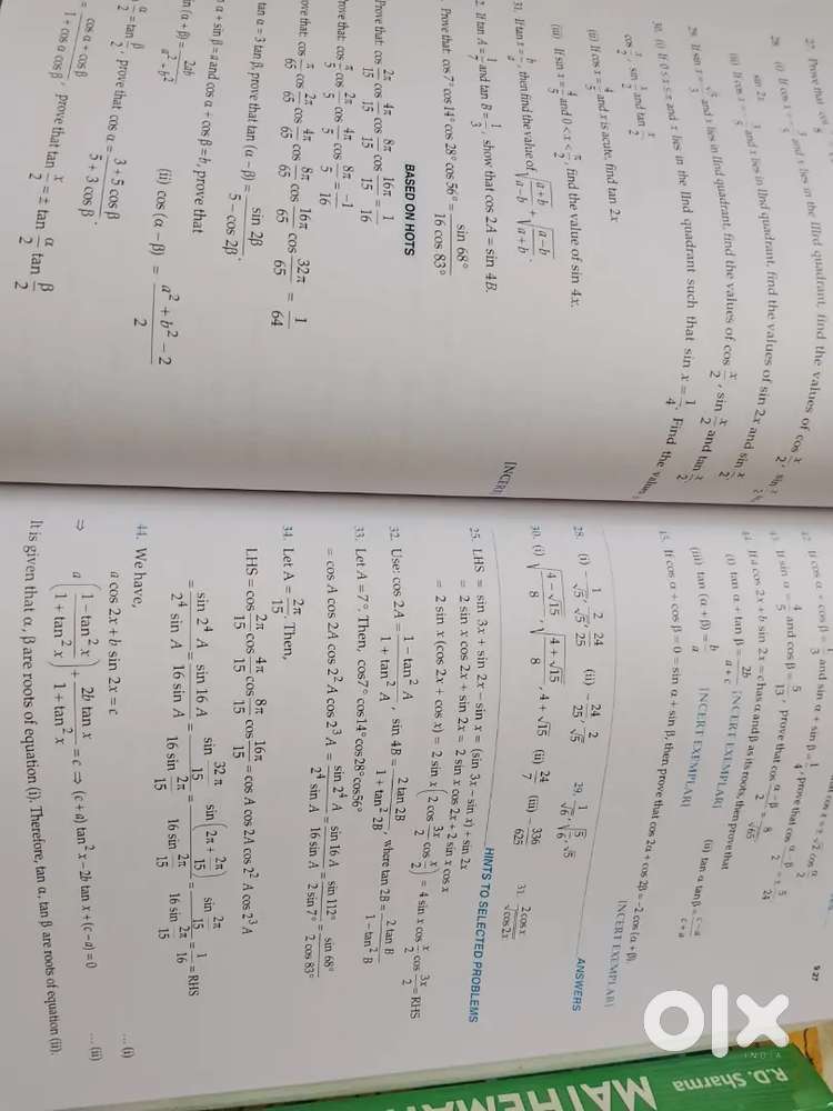 RD Sharma mathematics class 11 book