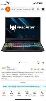 Acer predetor helios 300 - excellent condition