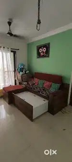 Wooden sofa cum bed