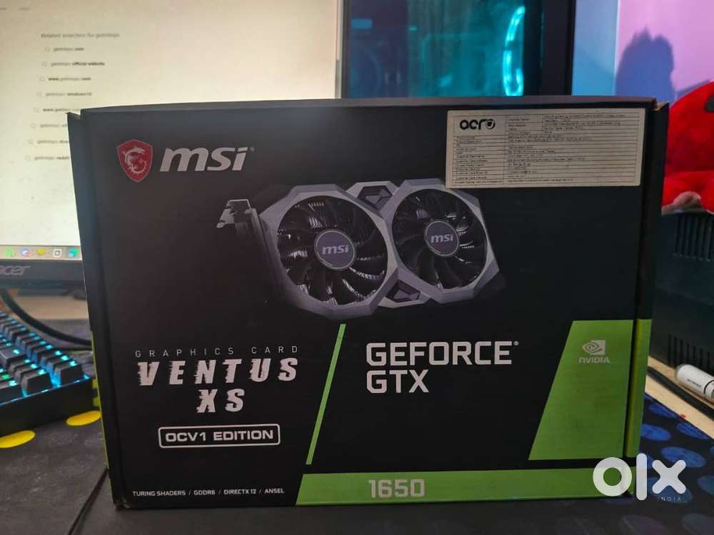 Msi GTX 1650 graphics card great condition