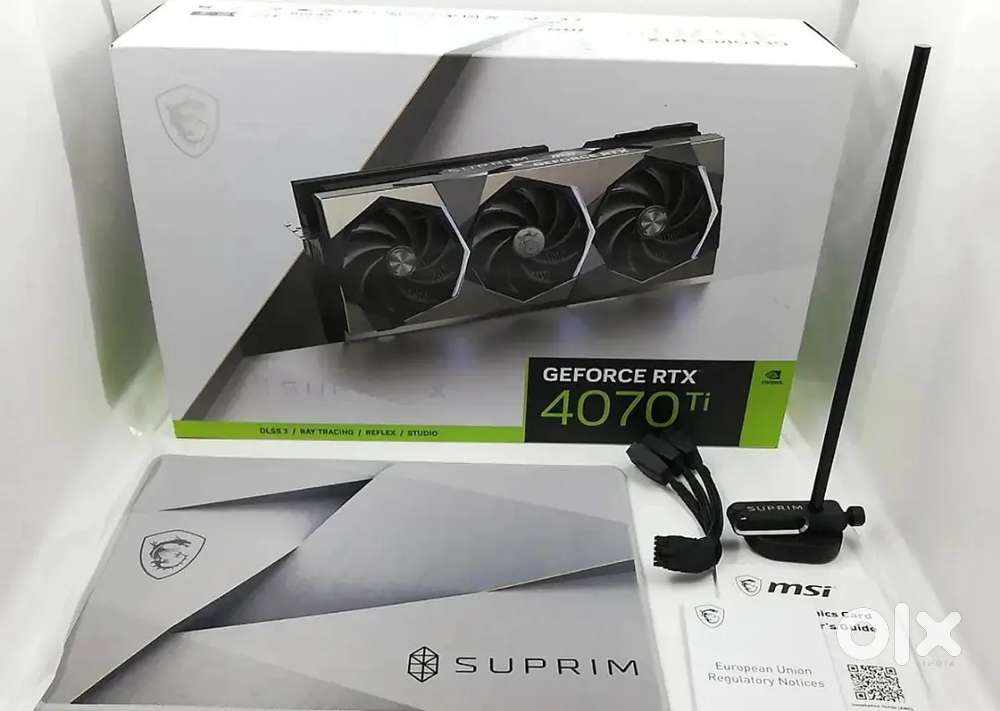Used MSI GeForce RTX 4070 Ti SUPRIM X 12GB GDDR6X.
