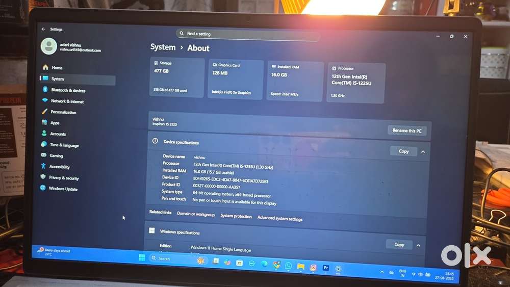 Hp 15s laptop