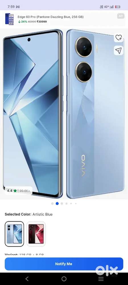 Vivo v29 e 128 gb internal
