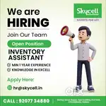 Job vacancy for inventory assistant