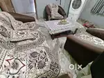 5 seater sofa set with come with centre table and 1 sofa cover as well