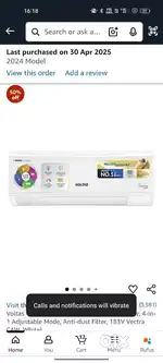 Voltas 1.5 ton 3 star