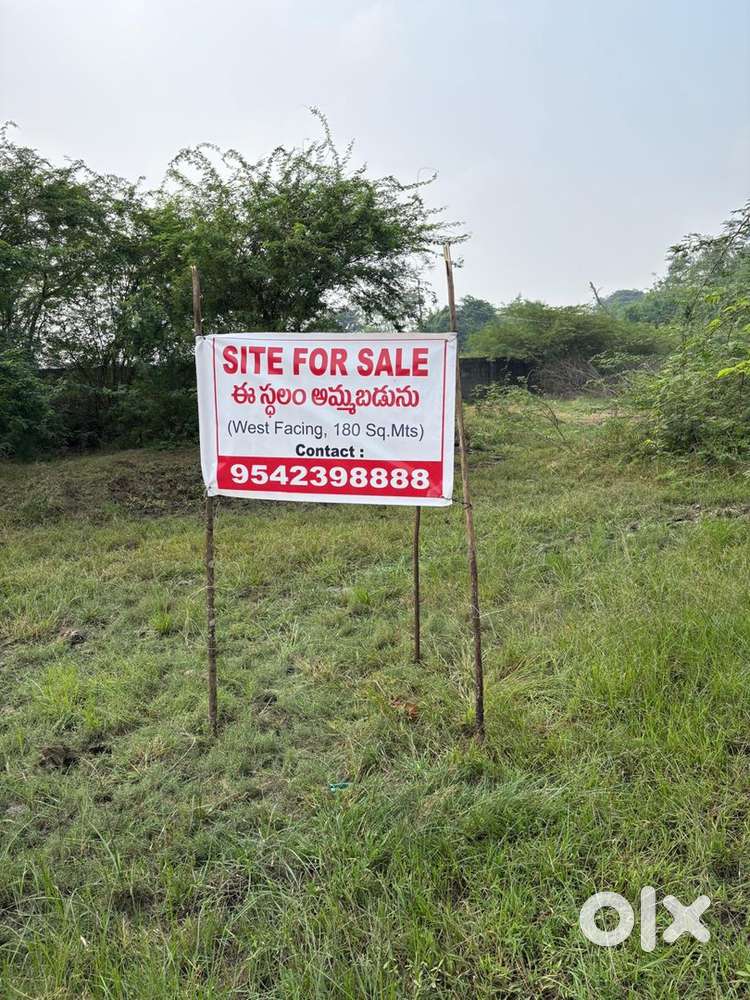 Site for sale 180 mts west facing