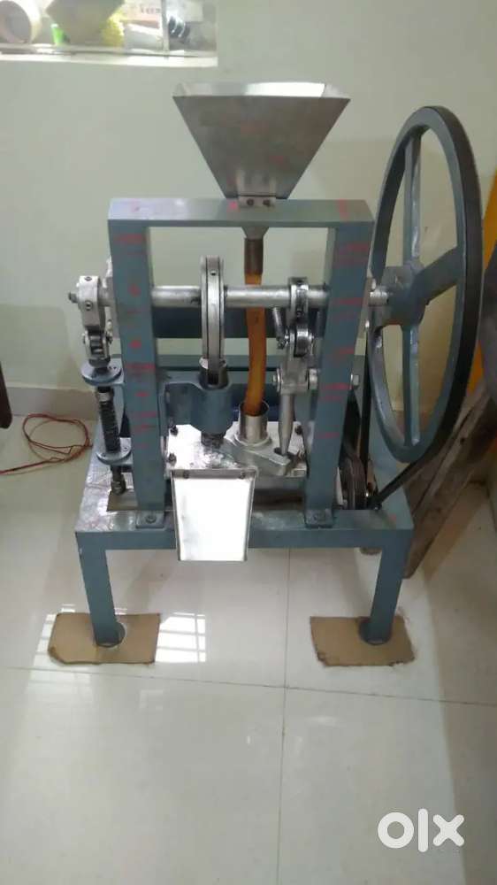 Camphor tablets making machine.