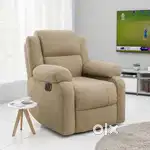 1 Seater Recliner Sofa with Soft Suede Fabric & Luxuriously