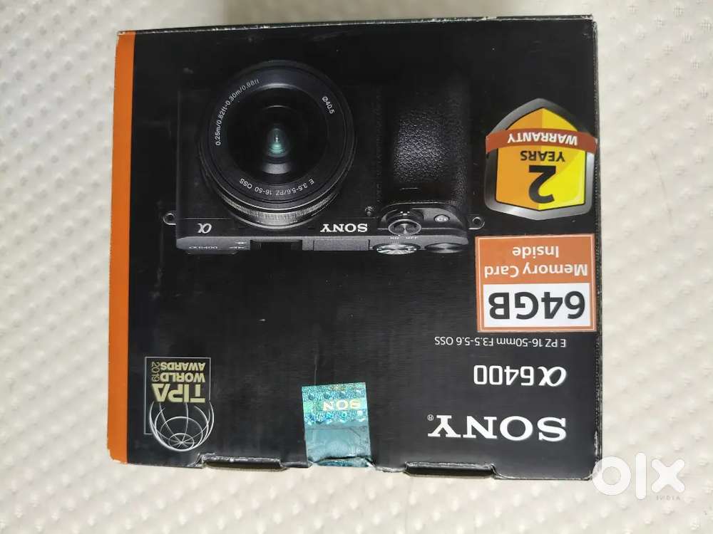 Sony Alpha a6400 mirrorless camera with 16-50mm OSS lens in warranty