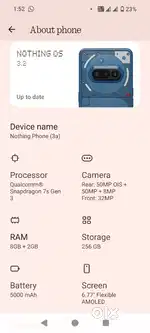 Nothing 3A Mobile.8+256...10days new Mobile