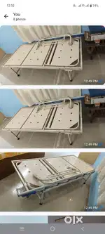 Patient bed inclined