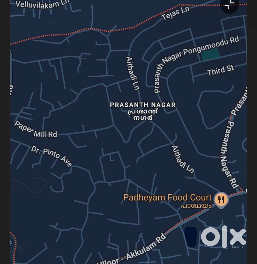 5.50 cent for sale in Uloor , Prasanth Nagar