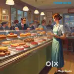 sales boy and gilr for cake shop customer service executive