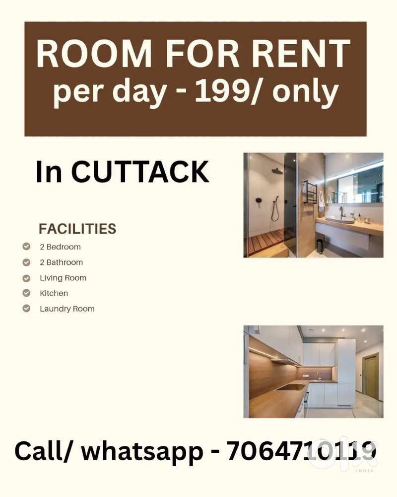 ROOM RENT PER DAY - 199 ONLY