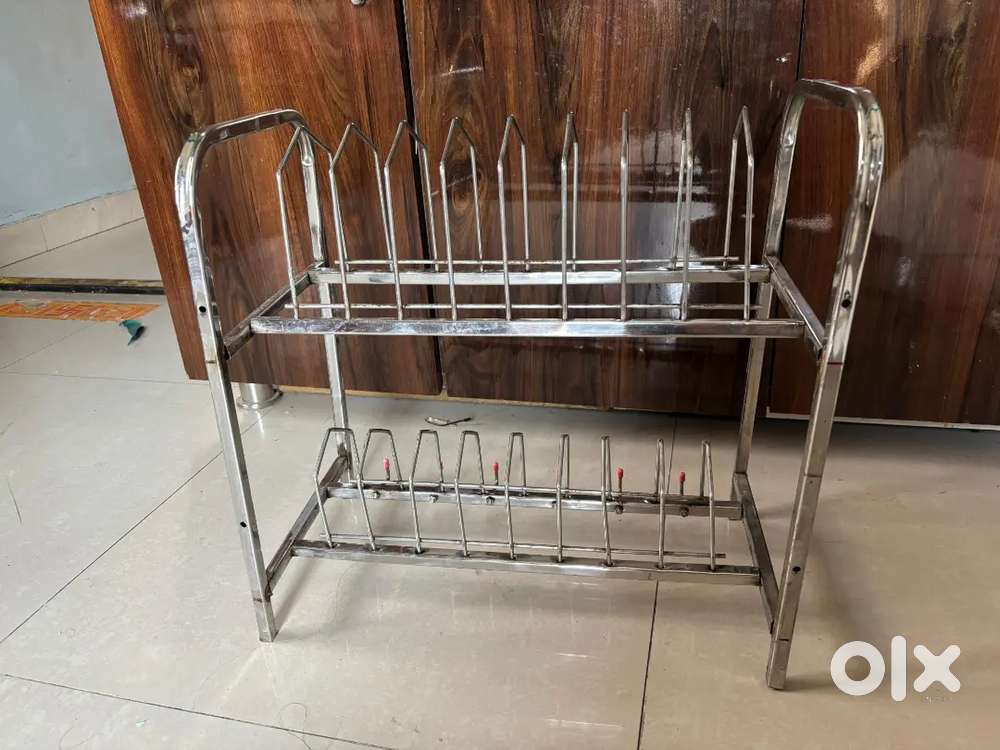 Stainless Steel Two-Tier Dish Rack