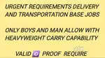URGENT REQUIREMENTS