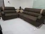 L-Shaped Sofa Set - Brown - Like New