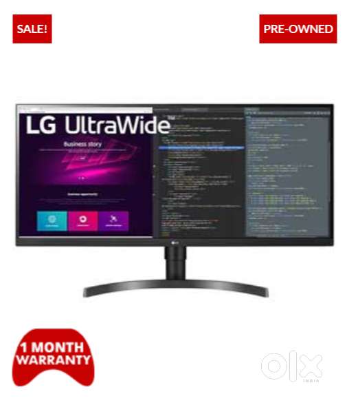 LG 34 Inch (34WN750-B) IPS Ultrawide 2K Monitor (Pre-owned)