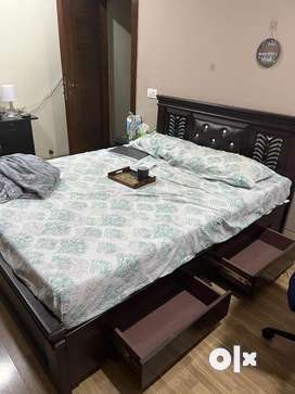 Designer bed (queen size) with storage