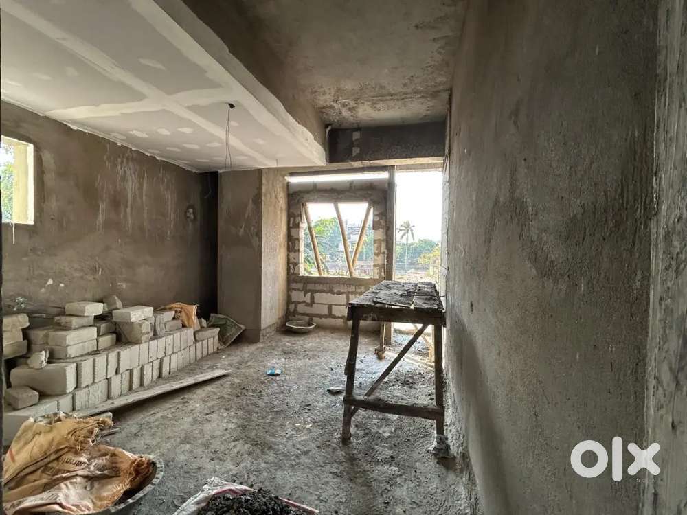 At Six Mile 3Bhk 60% work completed flat for sale