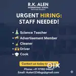 Urgent Hiring at Rk Alen International school nathnagar bhagalpur