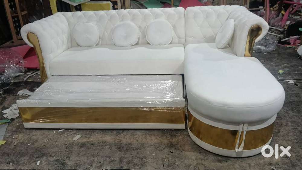 Sofa cum bed plus lounger